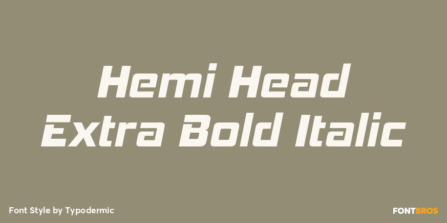 Hemi Head Extra Bold Italic Font Poster #1