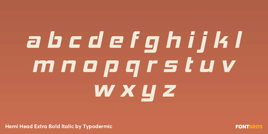 Hemi Head Extra Bold Italic Font Poster #3