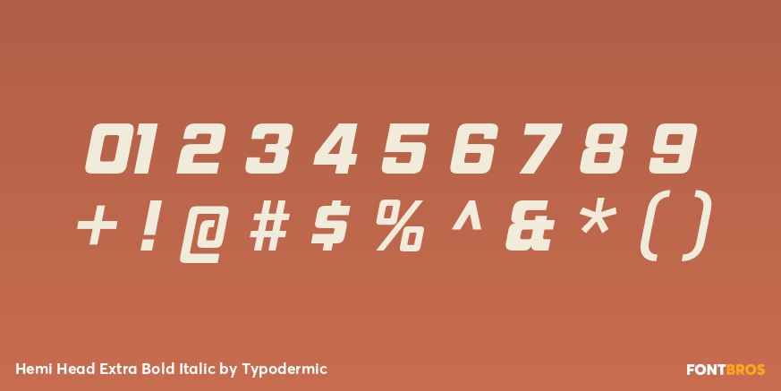 Hemi Head Extra Bold Italic Font Poster #4