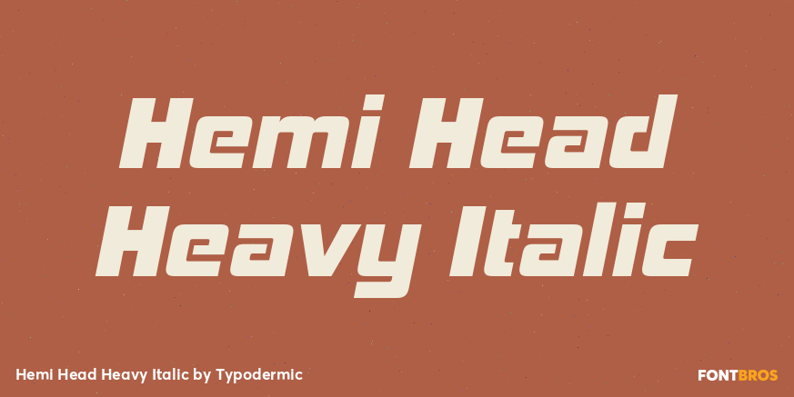 Hemi Head Heavy Italic Font Poster #1