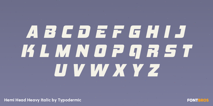 Hemi Head Heavy Italic Font Poster #2