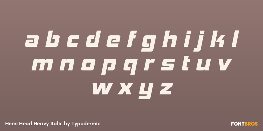 Hemi Head Heavy Italic Font Poster #3