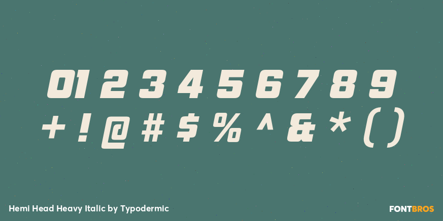 Hemi Head Heavy Italic Font Poster #4