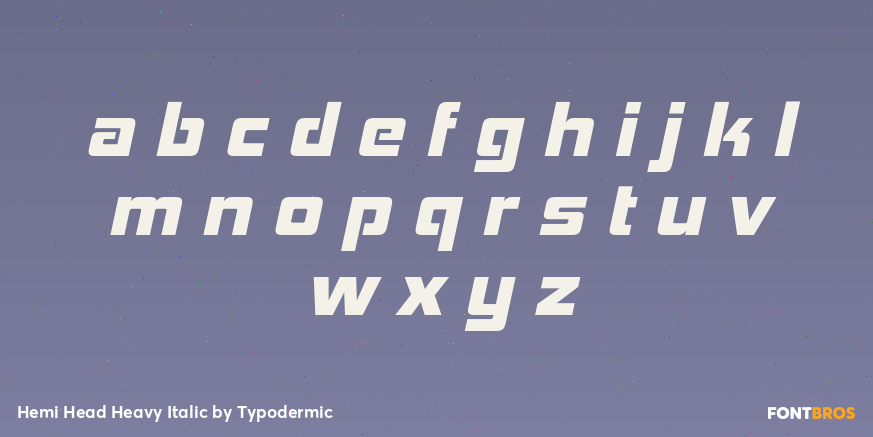 Hemi Head Heavy Italic Font Poster #1