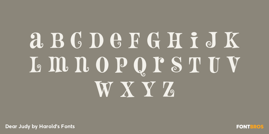 Dear Judy Font Poster #3