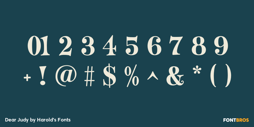 Dear Judy Font Poster #4