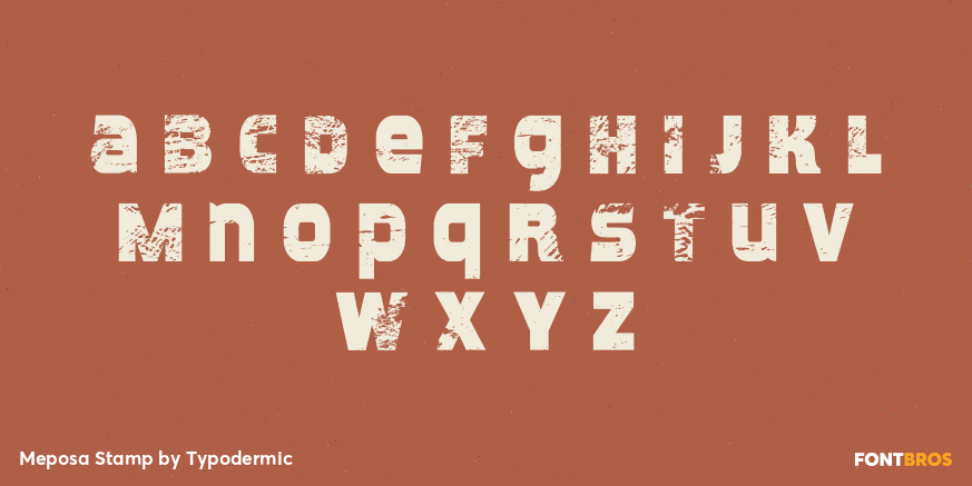 Meposa Stamp Font Poster #3