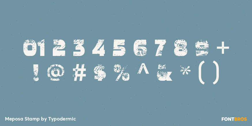 Meposa Stamp Font Poster #4
