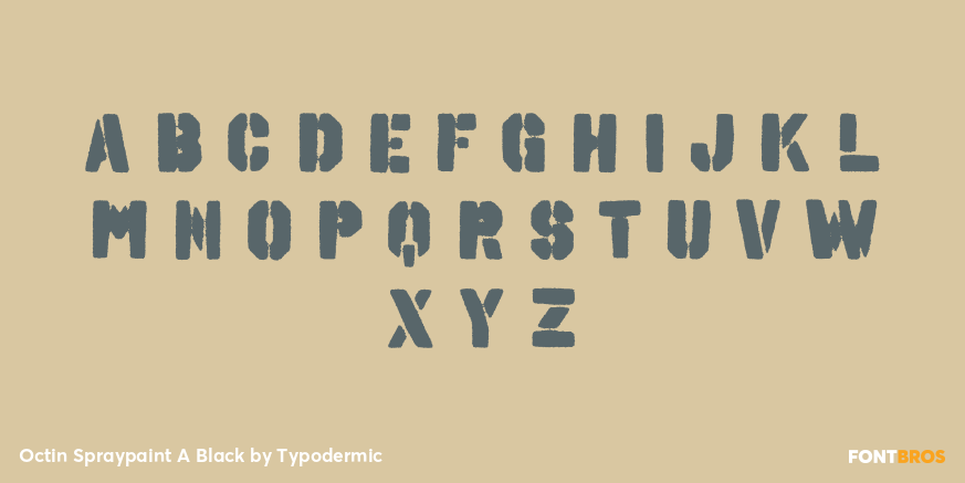 Octin Spraypaint A Black Font Poster #3