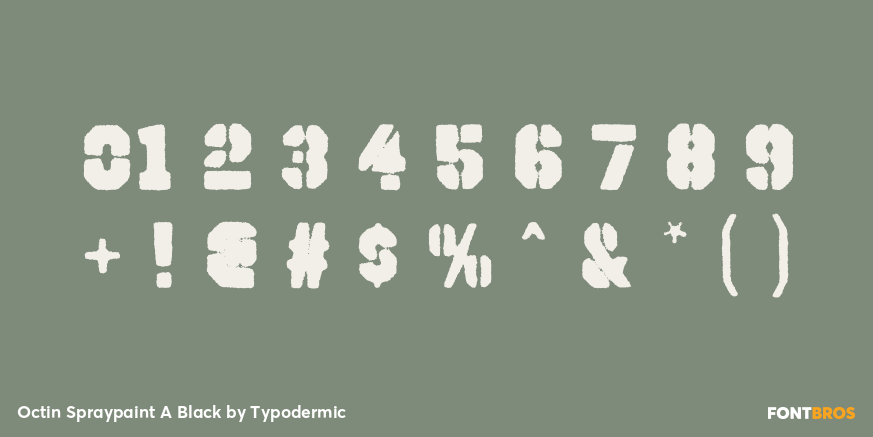 Octin Spraypaint A Black Font Poster #4