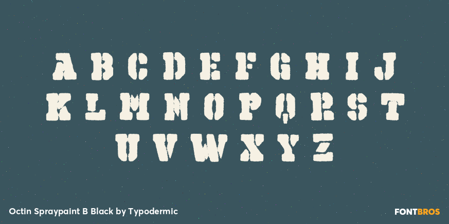 Octin Spraypaint B Black Font Poster #2