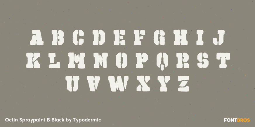 Octin Spraypaint B Black Font Poster #3