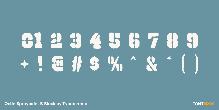 Octin Spraypaint B Black Font Poster #4