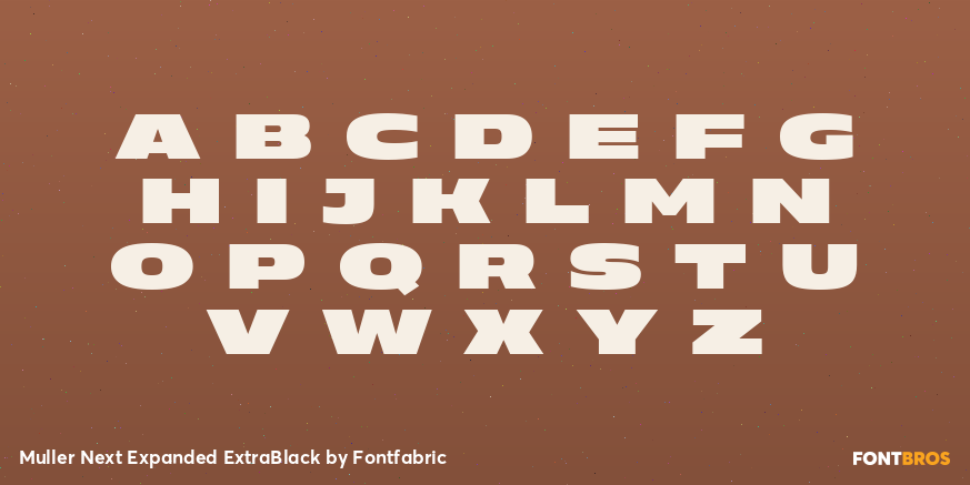 Muller Next Expanded ExtraBlack Font Poster #2