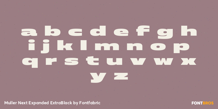 Muller Next Expanded ExtraBlack Font Poster #3