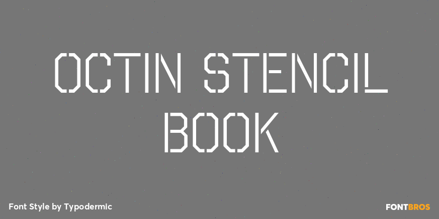 Octin Stencil Book Font Poster #1
