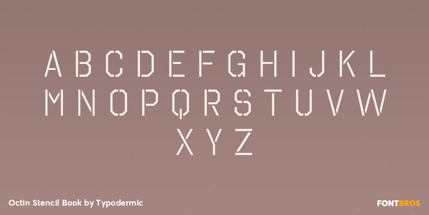 Octin Stencil Book Font Poster #1