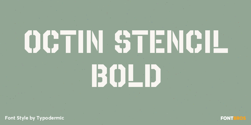 Octin Stencil Bold Font Poster #1