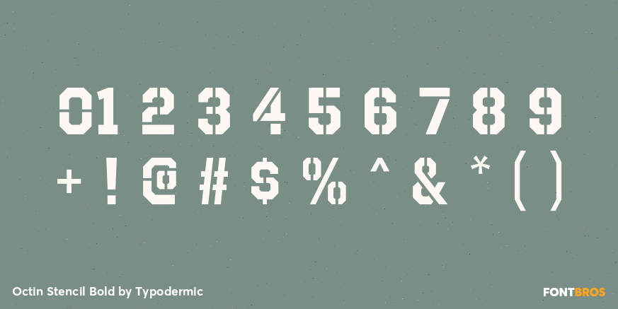 Octin Stencil Bold Font Poster #1