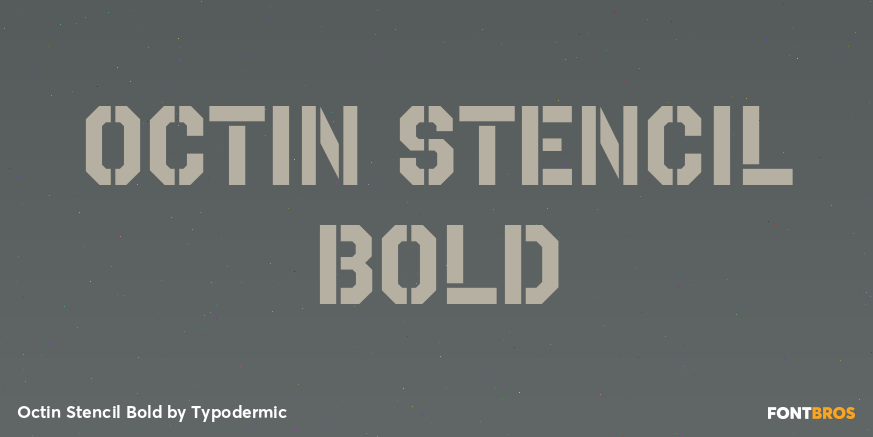 Octin Stencil Bold Font Poster #1