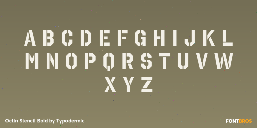 Octin Stencil Bold Font Poster #2