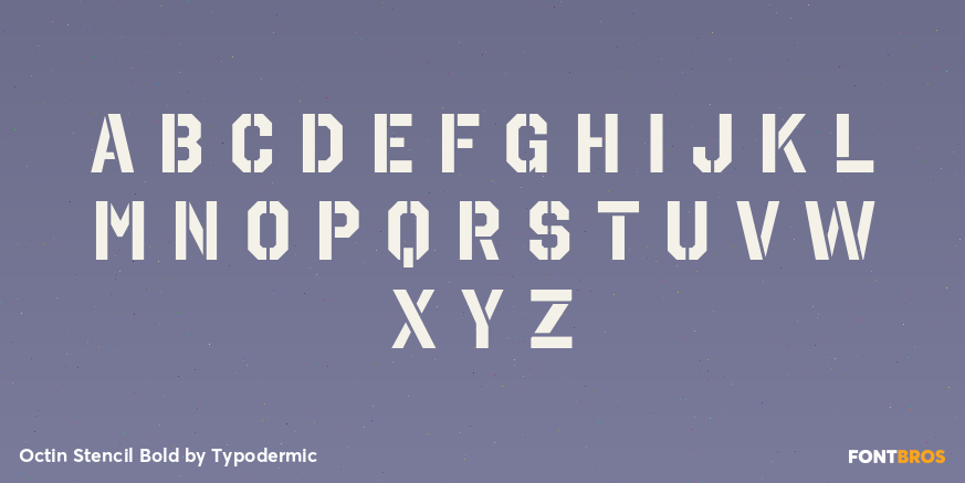 Octin Stencil Bold Font Poster #3