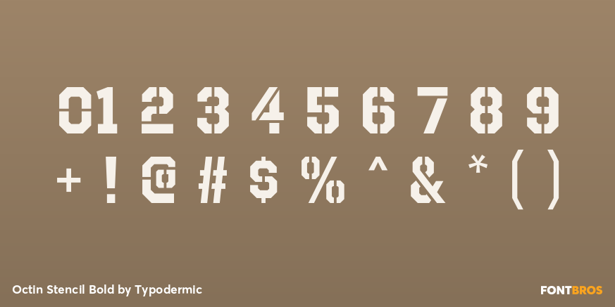 Octin Stencil Bold Font Poster #4