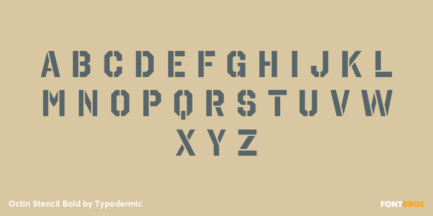 Octin Stencil Bold Font Poster #1