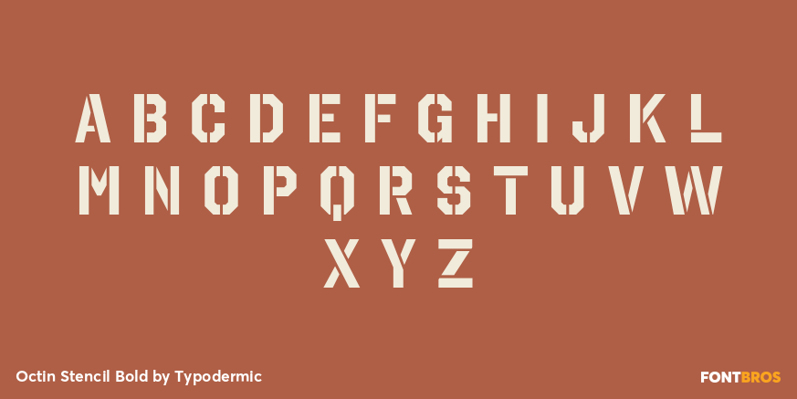 Octin Stencil Bold Font Poster #1