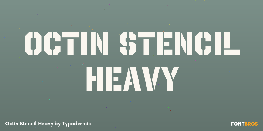 Octin Stencil Heavy Font Poster #1