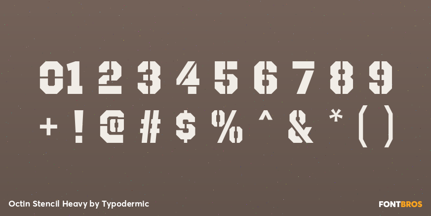 Octin Stencil Heavy Font Poster #4
