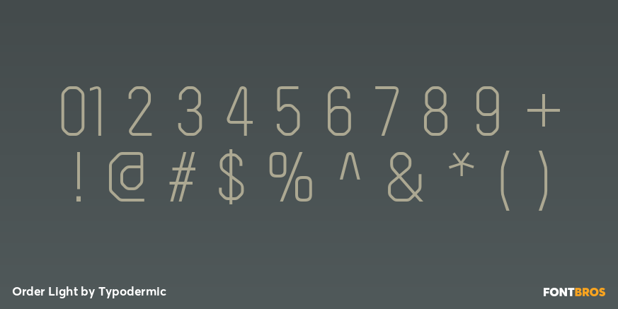 Order Light Font Poster #4