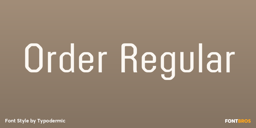 Order Regular Font Poster #1