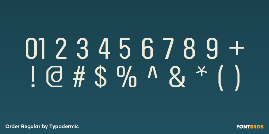 Order Regular Font Poster #4