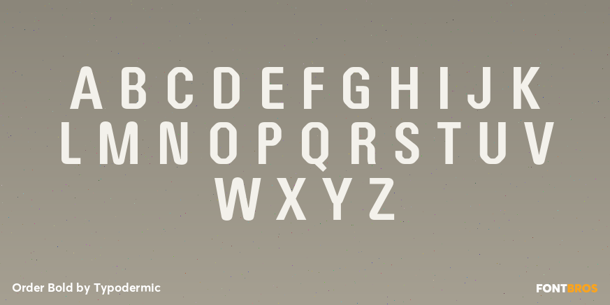 Order Bold Font Poster #2