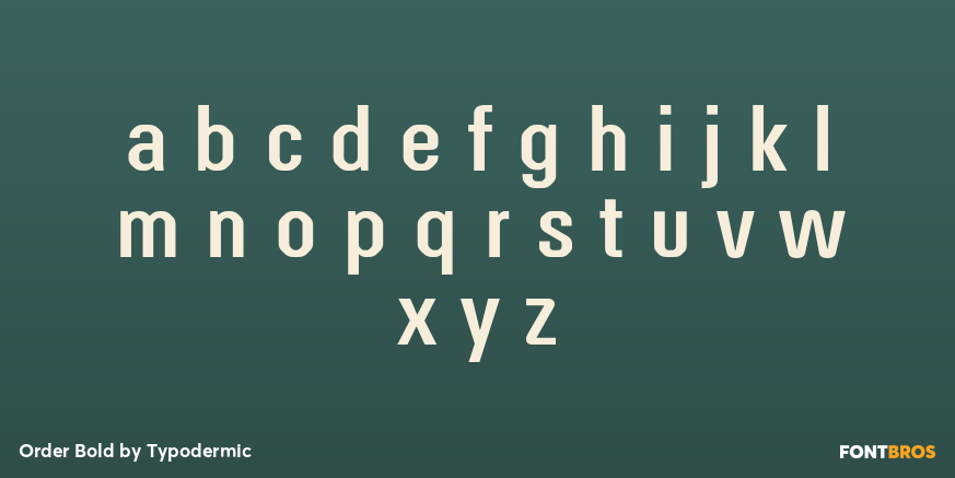 Order Bold Font Poster #3