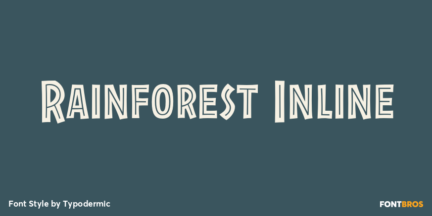 Rainforest Inline Font Poster #1