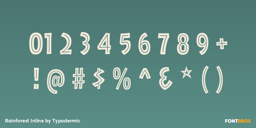 Rainforest Inline Font Poster #1