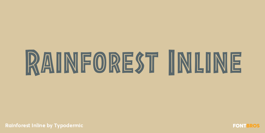 Rainforest Inline Font Poster #1