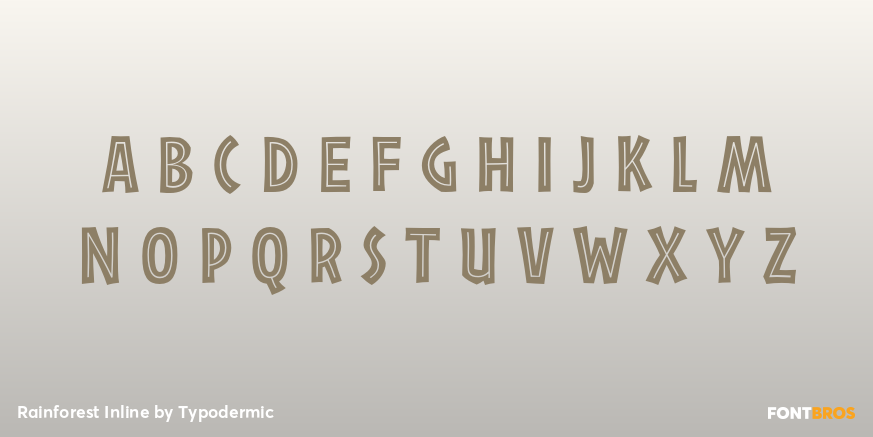 Rainforest Inline Font Poster #2