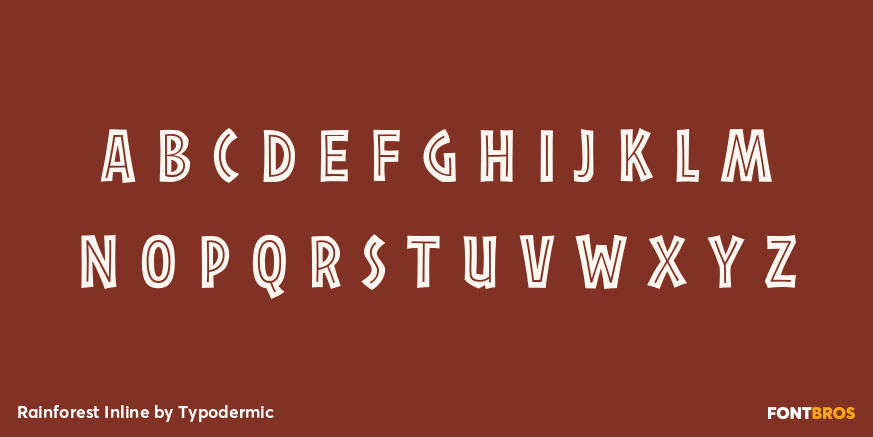 Rainforest Inline Font Poster #3