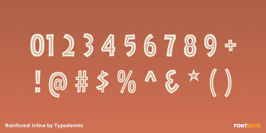 Rainforest Inline Font Poster #4