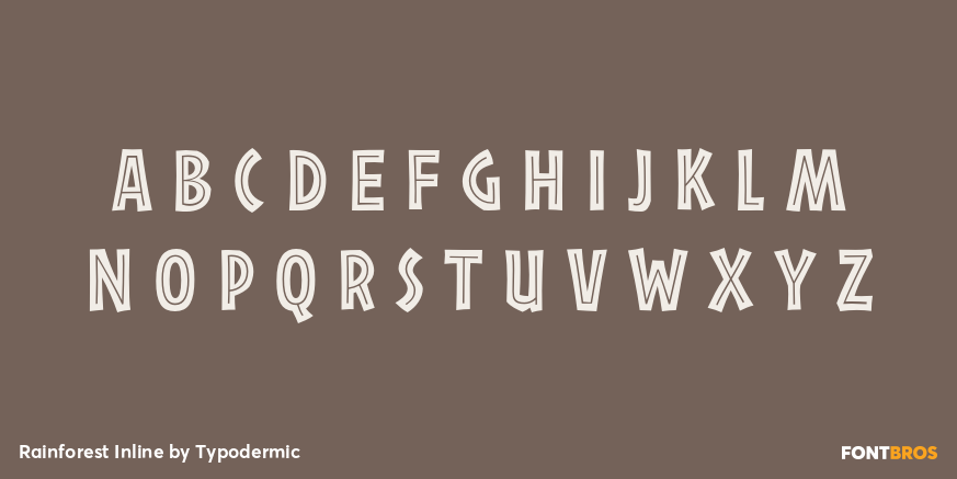 Rainforest Inline Font Poster #1