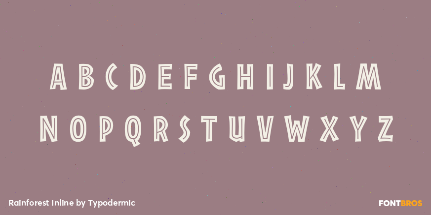 Rainforest Inline Font Poster #1