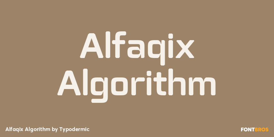 Alfaqix Algorithm Font Poster #1