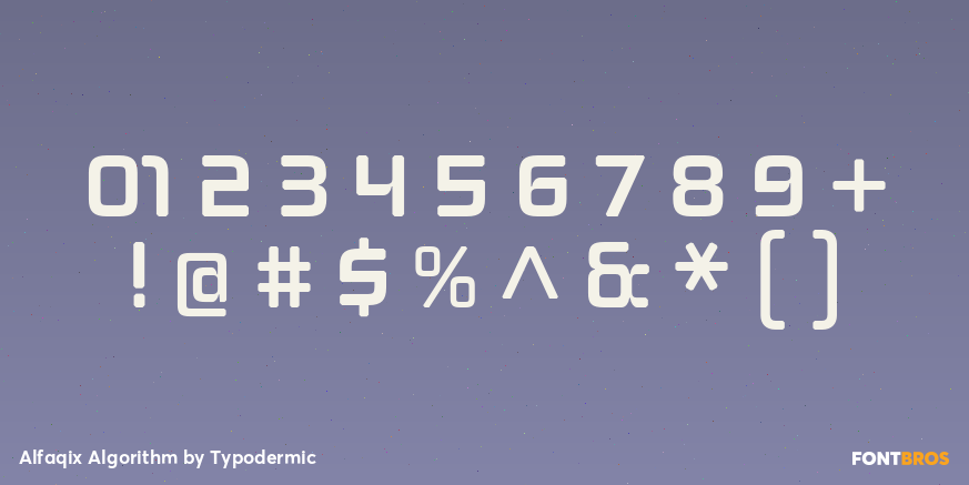 Alfaqix Algorithm Font Poster #4