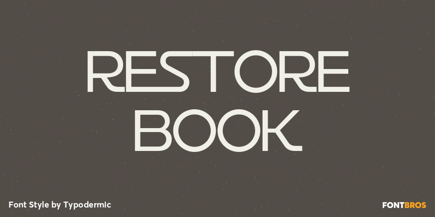 Restore Book Font Poster #1