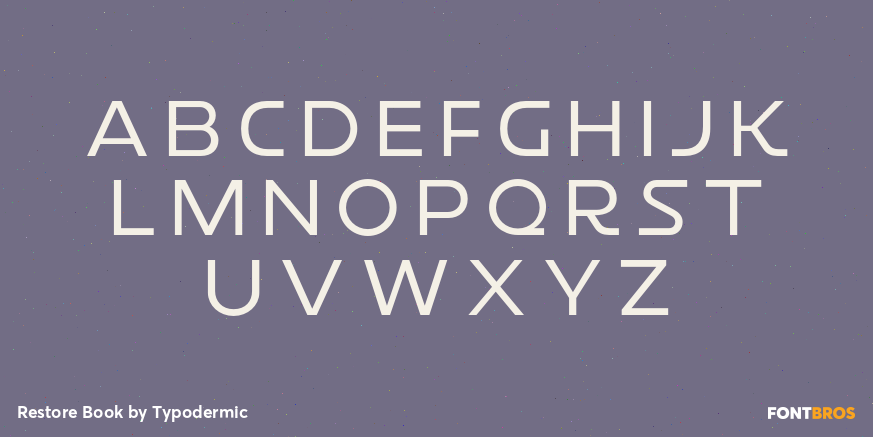 Restore Book Font Poster #3