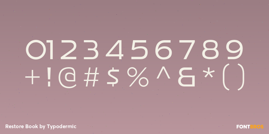 Restore Book Font Poster #4