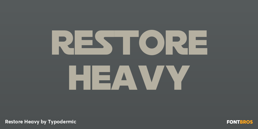 Restore Heavy Font Poster #1